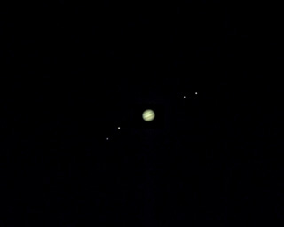 Click to view larger astrophoto. Jupiter and Moons