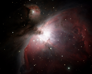 Click to view larger astrophoto. M42 and M43