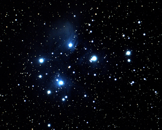 Click to view larger astrophoto. M45