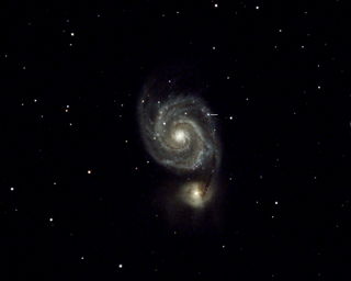 Click to view larger astrophoto. M51 Supernova