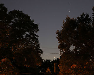Click to view larger astrophoto. Mars and Venus