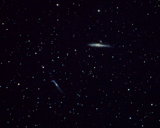 Click to view larger astrophoto. NGC4631 & NGC4656