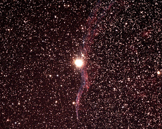 Click to view larger astrophoto. NGC 6960 Veil Nebula (W)
