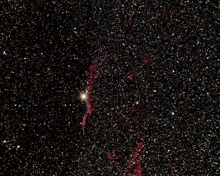 Click to view larger astrophoto. NGC 6960 Veil Nebula (W)