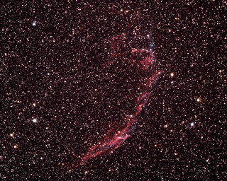 Click to view larger astrophoto. NGC 6992 Veil Nebula (E)