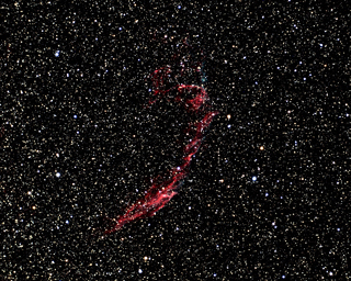 Click to view larger astrophoto. NGC 6992 Veil Nebula (E)