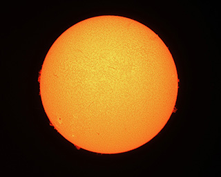 Click to view larger astrophoto. Sun